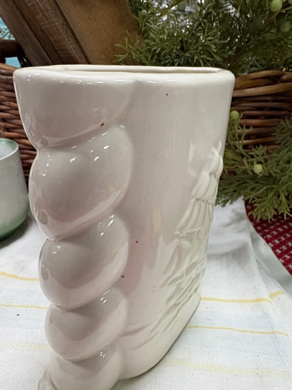 Vintage Abingdon Pottery Vase Beige 7